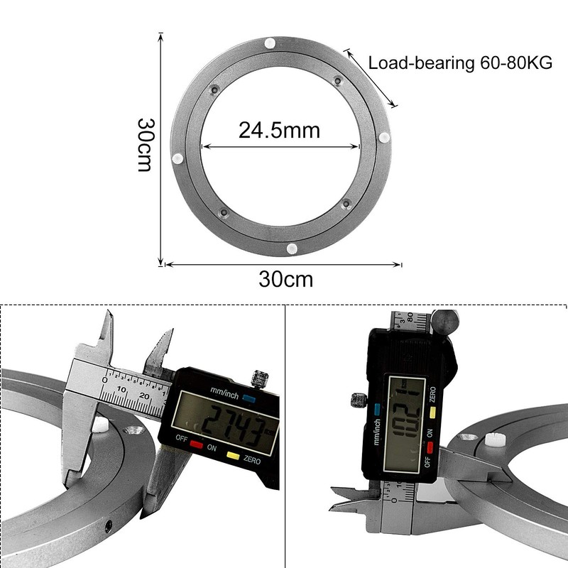 CBTONE 12 Inch Aluminum Lazy Susan Bearing Turntable Bearings 300mm