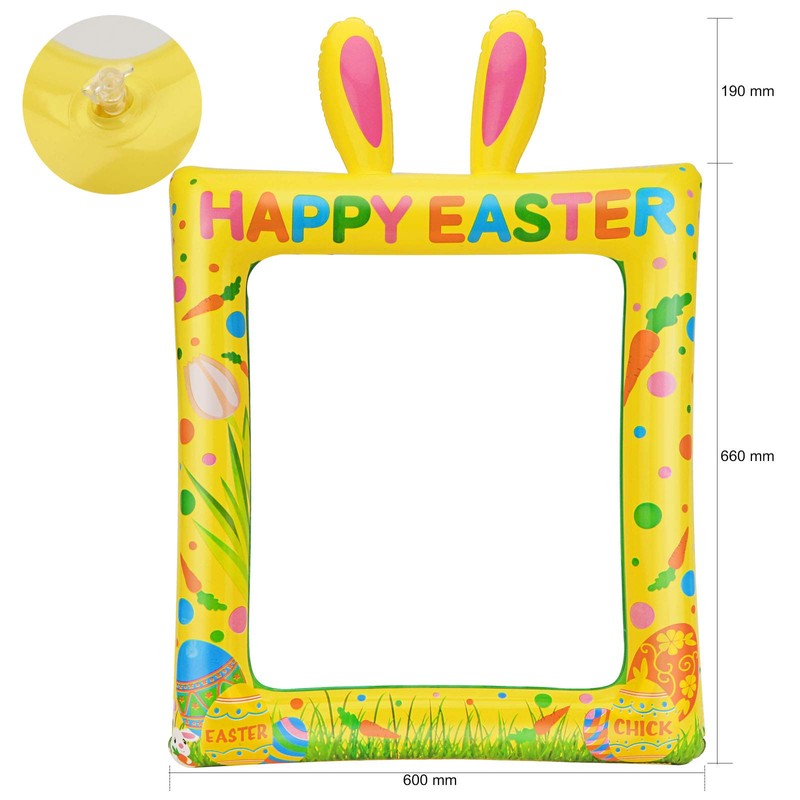 HOWAF Easter Decorations, 24pcs Easter Photo Booth Props and Happy