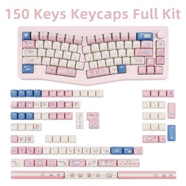 COOMICKEY 150 Key Dye-Sublimation PBT Keycaps FOA Profile Keycap Set for Mechanical Gaming Keyboard, Compatible with ANSI Layout, MX-Clone Switches Cherry/Gateron/Kailh/Epomaker Switch