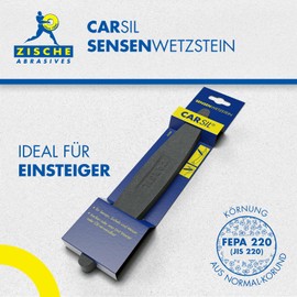 Zische Carsil Scythe Whetstone 230 x 33 x 13 mm, Corundum, FEPA Grit 220, Whetstone