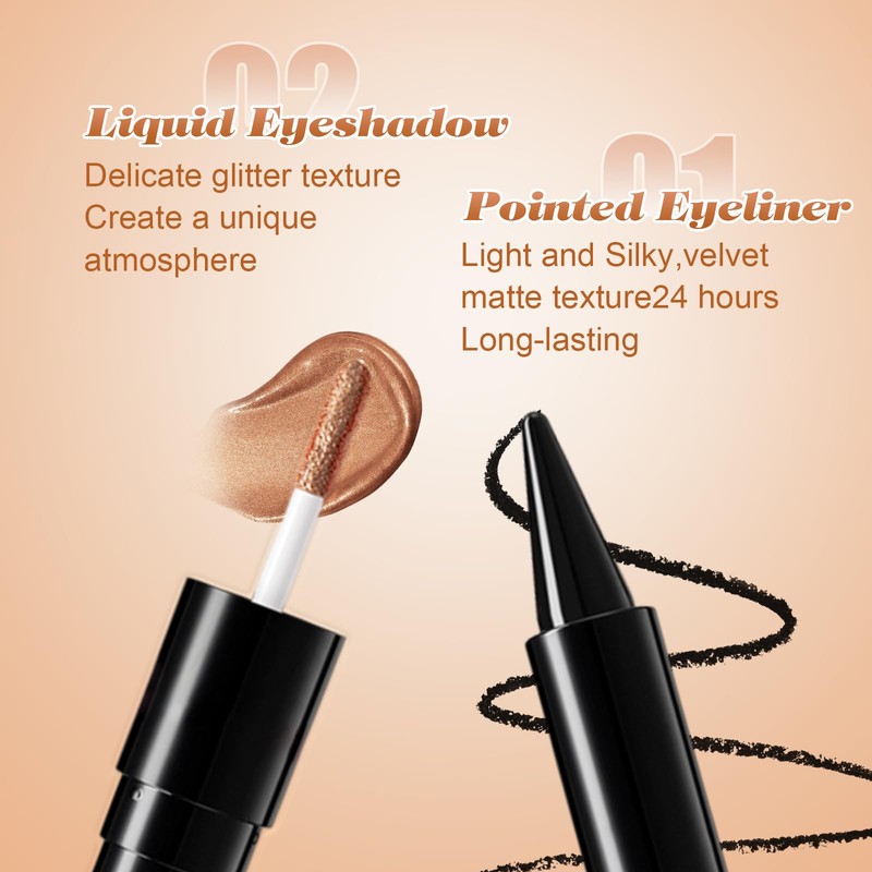 Prreal 2 in 1 Black Eyeliner Pen Gel & Liquid