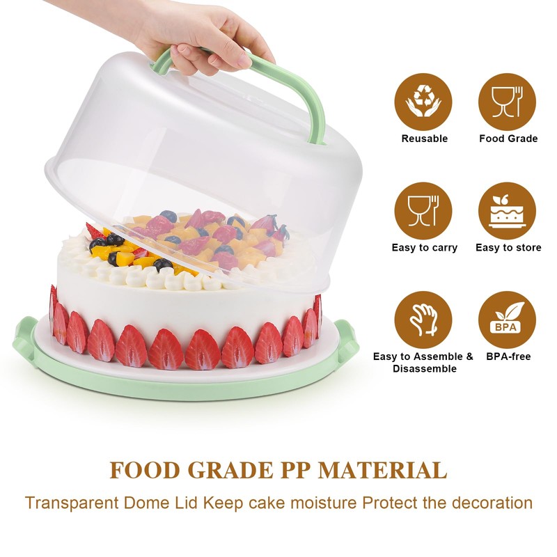 Cake Carrier with Lid and Handle, Cake Containers Cake Holder