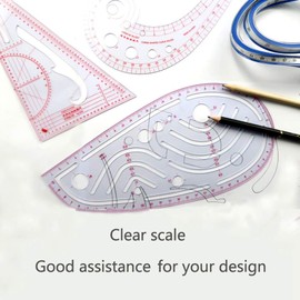 6 Pieces French Metric Curve Sewing Ruler Set,Sewing Tools Pattern Maker Template Measure Rulers for Tailors Sewing Dressmaking Supplies