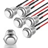 5 Pieces Brass Nickel-Plated Button On Off 12 mm 2