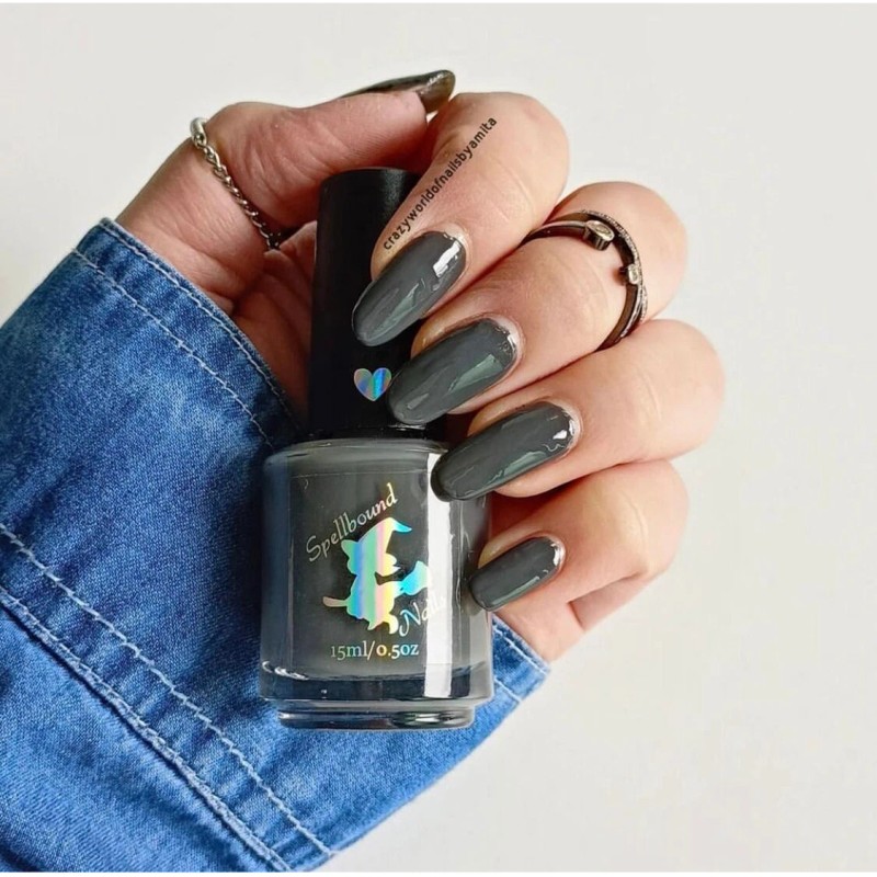 Spellbound Nails Hearthstone - Dark Gray Creme Nail Polish
