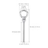 Smgda 5 Pack M6 Eye Bolt, 1/4"x 2.4" 316 Stainless