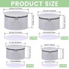 4Pcs China Storage Container with Lid 7/8.5/10/12inch Felt Plate Dish