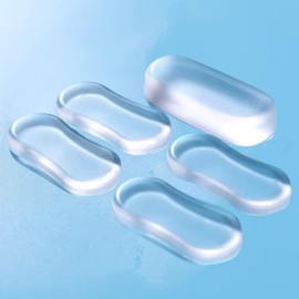 5Pcs/Set Transparent Toilet Seat Bumper Set,Silicone Strong Adhesive Toilet Seats Lid Bumpers, Toilet Seat Buffers, Toilet Lid Rubber Pads for, Home, Hotel and Hospital Toilets,Bathroom Fixtures