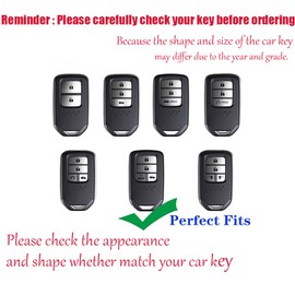 HIBEYO Key Fob Cover for Honda Accord Civic Odyssey Spirior CRV CR-Z CIIMO CRIDER CROSSTOUR ELYSION Soft TPU Key Fob Case All-Around Protector Shell with Keychains-Pink