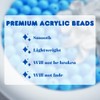 250pcs Acrylic Beads for Bracelets, 8mm Plastic Beads Smooth Round