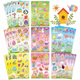 Easter Stickers, 378 PCS Cute Easter Stickers for Kids, Aesthetic Water Bottle Stickers Waterproof Vinyl Phone Skateboard Laptop Stickers Packs for Boys Girls Teens