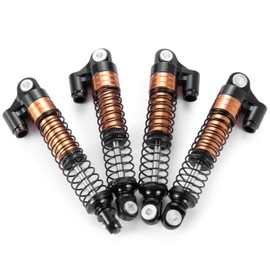 AXSPEED 62mm Shocks Kits 4pcs Adjustable Shock Absorber Damper for 1/18th TRX4-M TRX4M RC Crawler Car (Black)