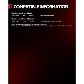 Torchbeam 31601+D948 Front Drilled and Slotted Brake Rotor and Ceramic Brake Pad Set Kit for 2013-2014 ILX, 2012-2014 Civic, Brake Pads and Rotors Kit, 6pcs