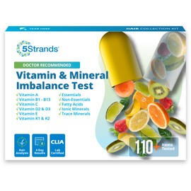 5Strands Nutrition Test, 112 Vitamins, Minerals, Amino Acids Tested, Identify Nutrient Absorption Issues, Holistic at Home Imbalance Testing, Results in 4 Days
