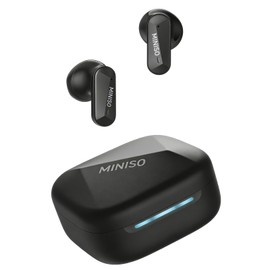 MINISO MS119 AI Translation Earbuds Real Time,simultaneous Interpretation with 165 Languages and 8 Translation Modes, Bluetooth 6.0,3-in-1 Translating Earbuds for Business/Travel/Study. Matte Black