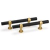 goldenwarm 10 Pack Black Cabinet Handles Black and Gold Cabinet