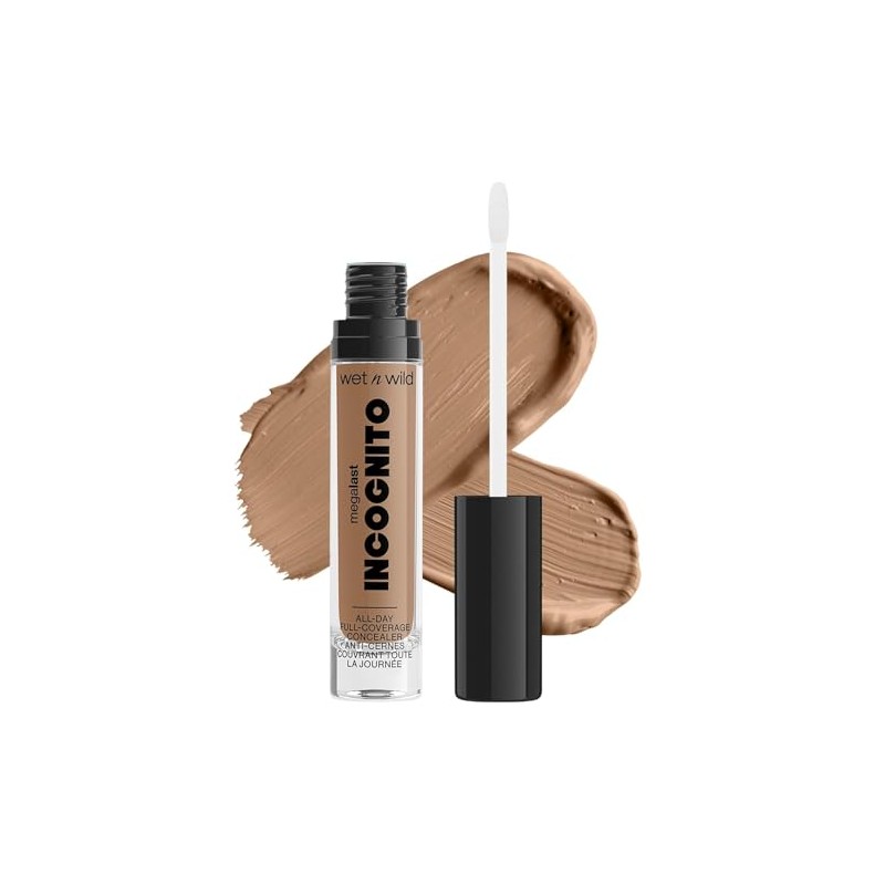 Wet n Wild Megalast Incognito Full-Coverage Concealer, Long-Lasting Matte Liquid
