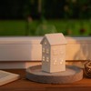 Relaxdays Ceramic Tea Light House, Light House for 1 Tea