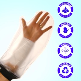 SEALCUFF Waterproof Plaster Cast Cover - Reusable Adult Waterproof Leg Cover for Shower Arm, Leg and Foot | Waterproof Arm Cast Protector | Full Leg Cast Cover for Shower