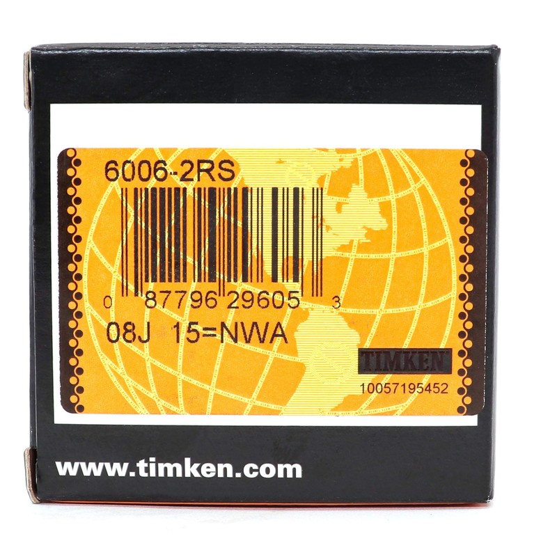 2PACK TIMKEN 6006-2RS Double Rubber Seal Bearings 30x55x13mm, Pre-Lubricated and