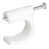 Grapa Para Cable Coaxial 12 Mm Blanco 20 Pzas Surtek Gra vc
