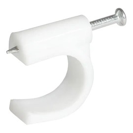 Grapa Para Cable Coaxial 12 Mm Blanco 20 Pzas Surtek Gra vc