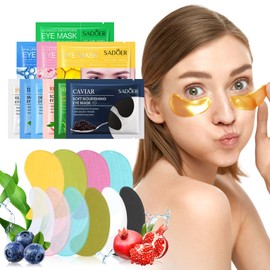 Eye Pads 10 Pairs, Eye Pads Against Dark Circles, Hyaluronic Eye Pads, Eye Patches Against Wrinkles, Eye Bags, Eye Pads with Hyaluronic Acid and Collagen
