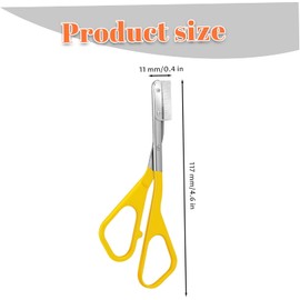 Tijeras para dar forma a las cejas, tijeras para cejas de precisión con peine, recortador de acero inoxidable para dar forma y arreglarse, herramienta para recortar el vello facial con mango
