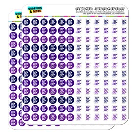Pay Day Dots Planner Calendar Scrapbooking Crafting Stickers - Purple - Opaque