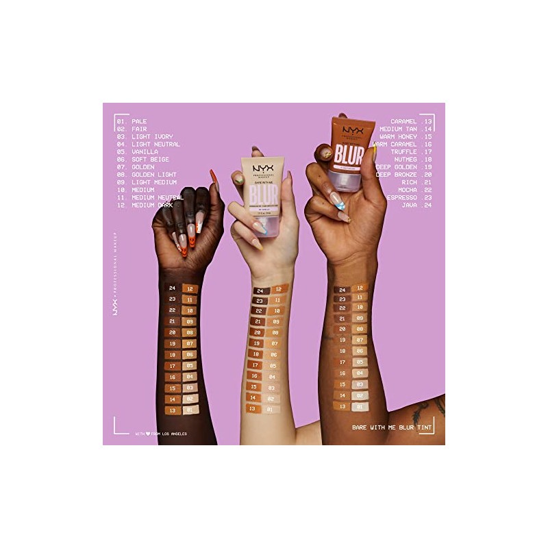 NYX PROFESSIONAL MAKEUP- Base de maquillaje Bare With Me consigue