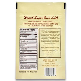 Wanish Sugar Bush Organic Maple Sugar - 100% Pure, Granulated Maple Sugar from the Lush Northwoods of Wisconsin, Perfect for Baking and Beverages - Natural Sweetener in 8 oz Bag