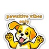 Pawsitive Vibes Only Cute Smiling Dog Vinyl Sticker Decal 5x5
