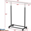 Simple Houseware Standard Rod Garment Rack, Black