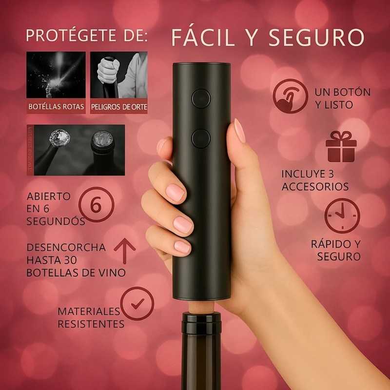 Electric Corkscrew, Electric Wine Opener, Original Gifts for Men, Father's