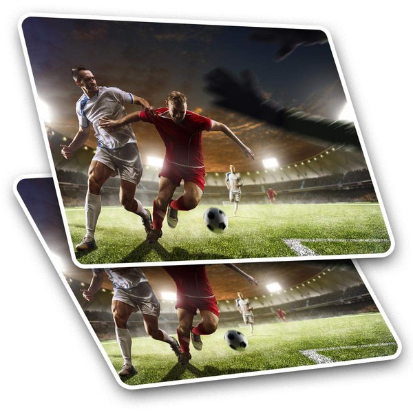Rectangle Stickers (Set of 2) 10cm - Professional Football Players