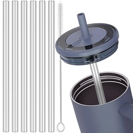 MIMORE Straw for Brumate Era 40 oz - 6 PCS Stainless Steel Straws Compatible with Brumate Era 40oz Straw Replacement - Resuable & Dishwasher Safe