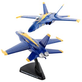 Postage Stamp F/A-18C Hornet Blue Angels – 1/150 Scale Die-Cast Metal Jet Model with Display Stand – Officially Licensed USA Navy Collectible Aircraft for Adults Ages 14+