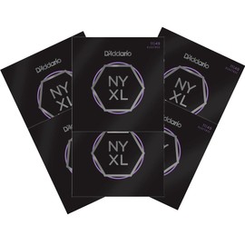 D'Addario NYXL1149 Nickel Wound Electric Guitar Strings, Medium, 11-49 6-pack
