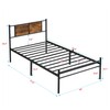 LUMISOL Twin Size Metal Bedframe, Metal Bed Frame with Headboard