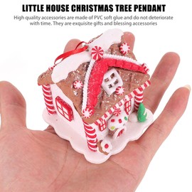 Toddmomy Christmas Gingerbread House Ornaments Resin Christmas Hanging Ornaments for Christmas Tree Holiday Party Home Decoration