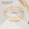 18K Gold Plated Minimalist Dainty Bangle Bracelets for Women Smooth