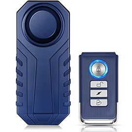 WSDCAM 113dB Bike Alarm Wireless Anti Theft Vibration Motion Sensor Vehicle Security Alarm System Waterproof Motorcycle Alarm Bicycle Alarm with Remote - Blue