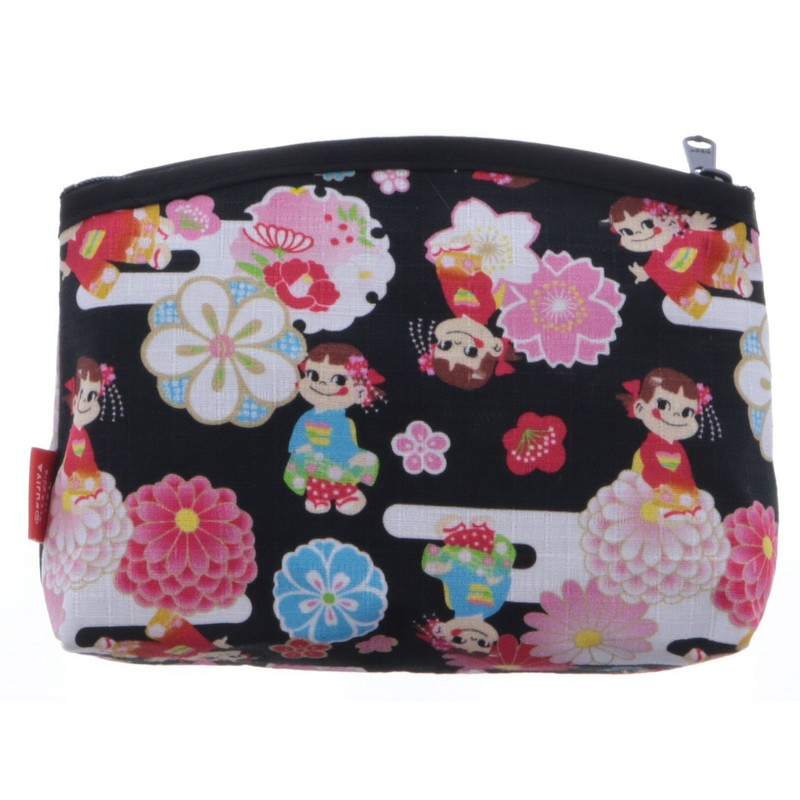 Maeda Dyeko Peko-chan x Kyoto Bottom Pouch Black