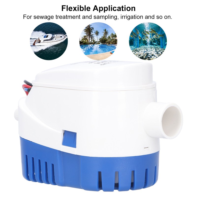 Bilge Submersible Pump Electric Automatic Water ABS Accessory for Drainage