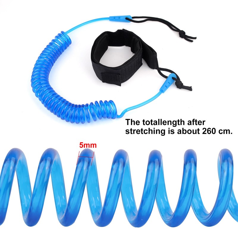 FLOWERUN Surf Leash 5 mm for SUP, Foot Strap for