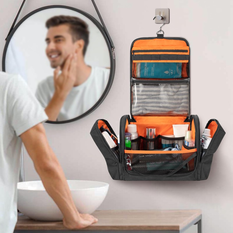 Prokva Tactical Toiletry Travel Bag for Men, Hanging Dopp Kit