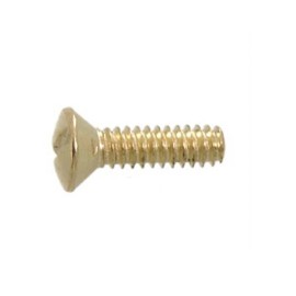 LOT OF 25 BRASS PLATE STEEL SWITCH PLATE SCREW #6/32x1/2" Oval Head slotted