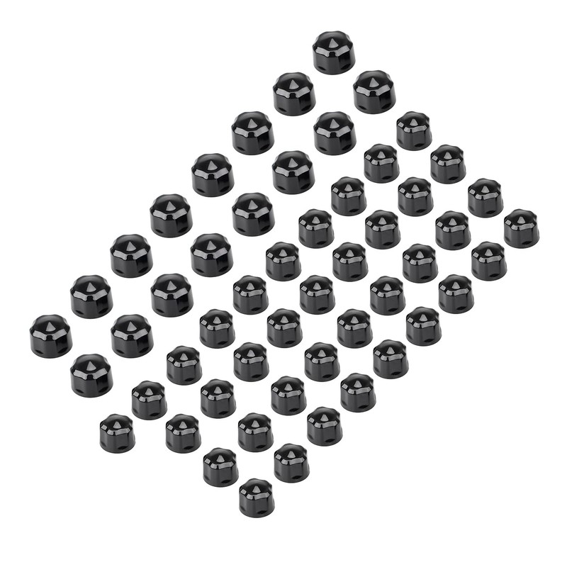 YDLMT 53 Pcs Gloss Black Motorcycle Engine Bolt Head Covers/Topper