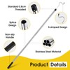 Clothes Hook Pole, Extendable from 35" to 50" Stainless Steel