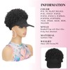 Hat Wig with Afro Kinky Hair Attached - Synthetic Hair